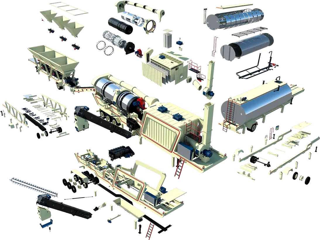 Asphalt plant pieces