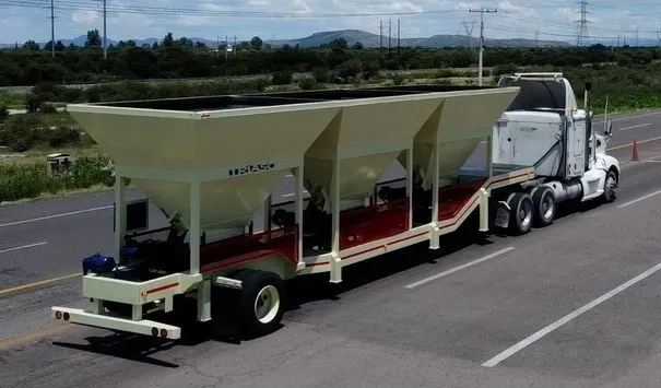 Truck eqquipped with a bin unit system