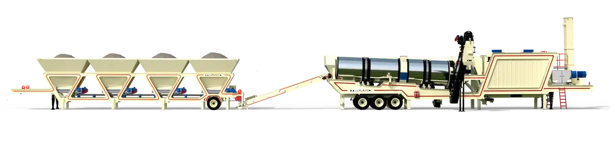 Drum mixer with bin units system